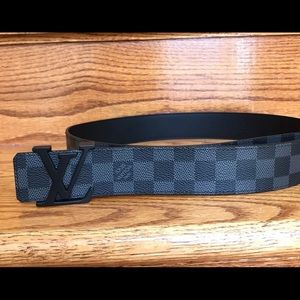 Authentic Black Louis Vuitton Damier Belt